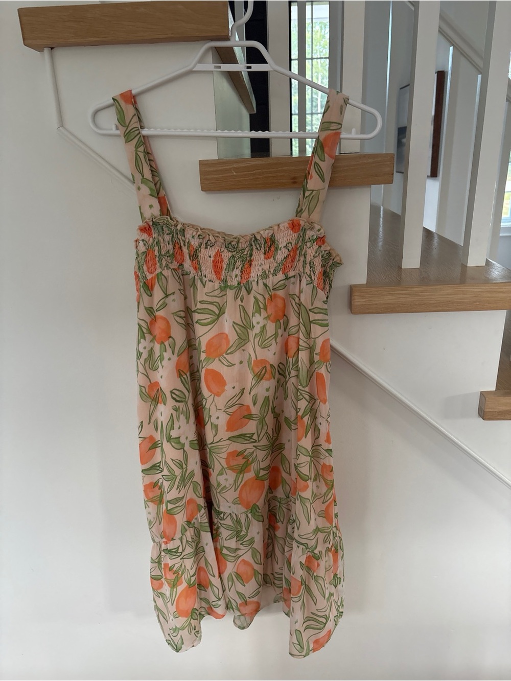 Sadie & Sage Peach Floral Midi Sundress